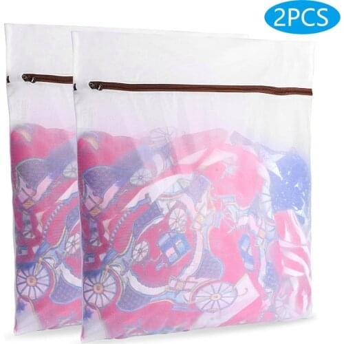 2pcs Zipper Fine Mesh Laundry Bag Bra Bag Underwear Bag Thickened Bra Washing Bag Suitable For Washing Machine