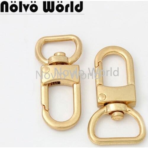 Nolvo World 20 pcs 13-16-19mm Satin Gold Durable metal hook Triangle hook Zinc Alloy Quick Snap Hook