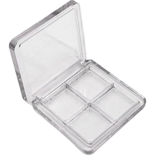 4 Grids DIY Eyeshadow Case Travel Blusher Lipstick Pressed Powder Tray Palette