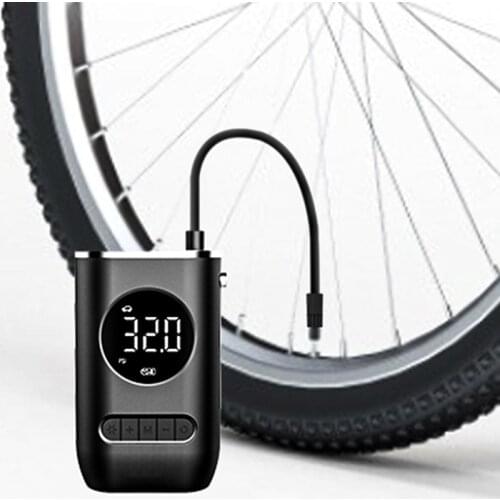Car Air Pump Cordless Bike Electric Air Inflator Car Air Compressor Rechargeable Tire Pump Bicycle Tyre Inflatable&LCD Screen