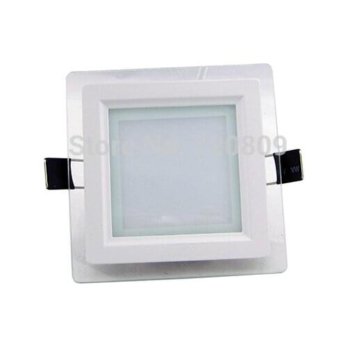 Free Shipping 6w LED Ultrathin Glass Panel Light Square Kitchen Ceiling Light NEW