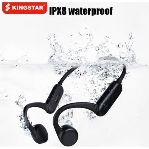 KINGSTAR Bone Conduction Headset Headphones Bluetooth Wireless IPX8 Sports Waterproof Smart Technology Earphones for Cellphone