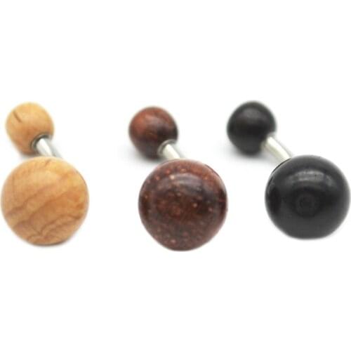 Wood Belly Button Ring Navel Bar Body Jewelry Mixed Colors Wholesale 50pcs 14Gauge Popular Jewelry for Women