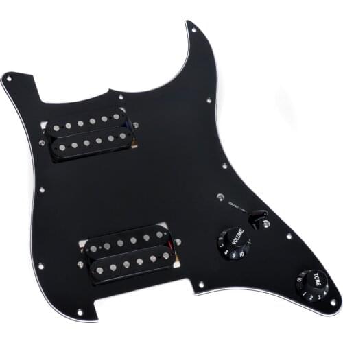 Electric Guitar Prewired Loaded Pickguard Scratch Plate Guitar Parts Replacement HH Humbucker 3Ply White Black High Quality