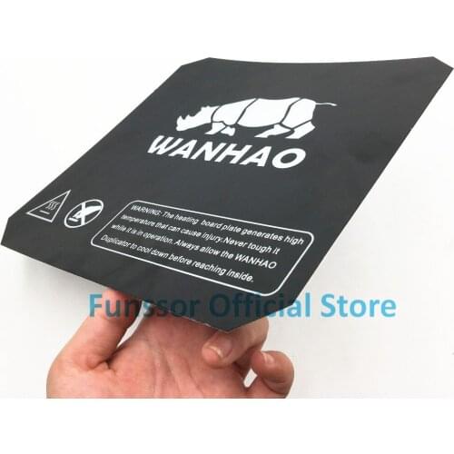Funssor 214x214mm black Heated bed For Wanhao i3 Anet A8 A6 3D Printer Sticker Build Sheet build plate tape with 3M Backing