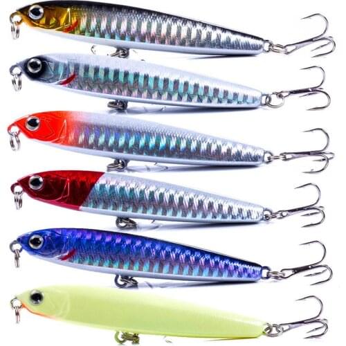 HENGJIA 1pcs Sinking Artificial Wobbler Hard Bait 3D Lifelike Fishing Lure with Treble Hook Freshwater Fishing Tackle 7.5cm 10G