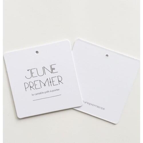 High Quality Customized Printed Logo Cloth White Hangtags For Garment