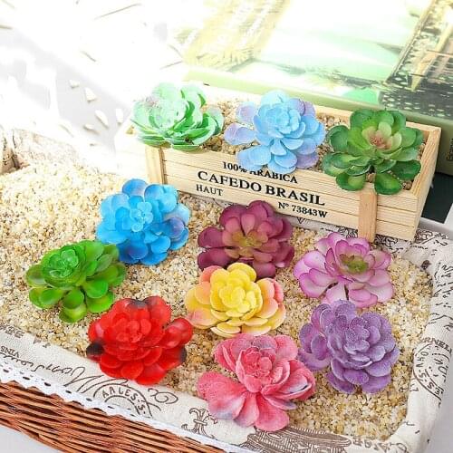 Artificial Succulents Plants Home Garden Decoration Fake Plants Mini Desktop Bonsai Plants DIY Creative Wedding Party Landscape