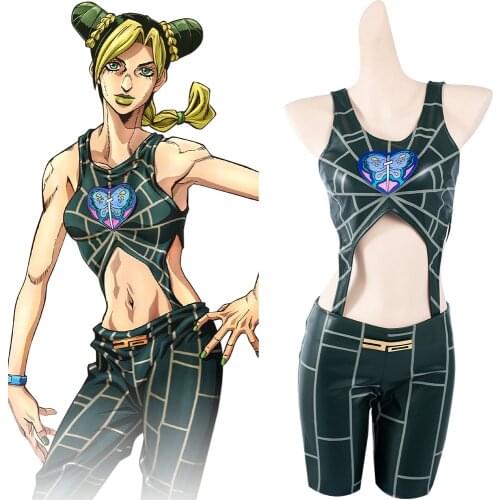 JoJo‘s Bizarre Adventure Jolyne Cujoh Cosplay Costume Outfits Halloween Carnival Suit