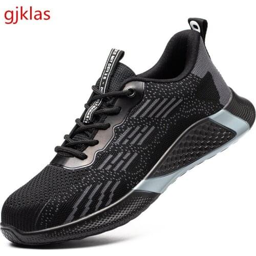 Lightweight Safty Shoes Man Working Steel Toe Shoe Comfort Breathable Safety Shoes Work Men Anti Puncture Indestructible Sneaker