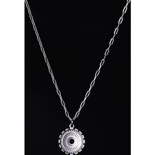 Fashion Retro sweet Pendant Necklace for Women Girl Trendy Stainless Steel Necklace Jewelry New Metal Choker Holiday gift