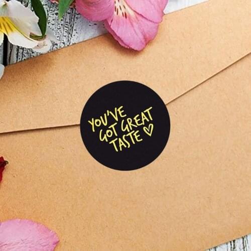 500pcs Stickers Handmade Round Packaging Seal Label Scrapbooking Decor Baking H58C