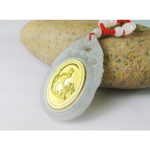 2018 New Stylish Fashion Elegant Bird Jade Necklace Lucky Jade Pendant Good Quality