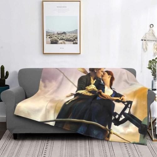 Titanic Rose Jack Blankets Coral Fleece Plush Printed Leonardo DiCaprio Soft Throw Blanket for Bedding Outdoor Bedding Throws