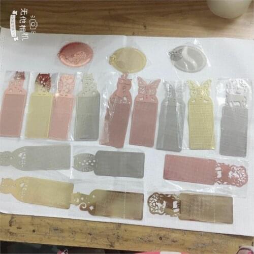 Oneroom DIY Craft Stich Cross Stitch Bookmark Metal Silver Golden Needlework Embroidery Crafts Counted Cross-Stitching Kit Pansy