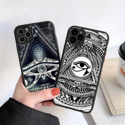 Sacred Eye of Horus Egypt Fresco Phone Case matte transparent For iphone 7 8 11 12 plus mini x xs xr pro max cover