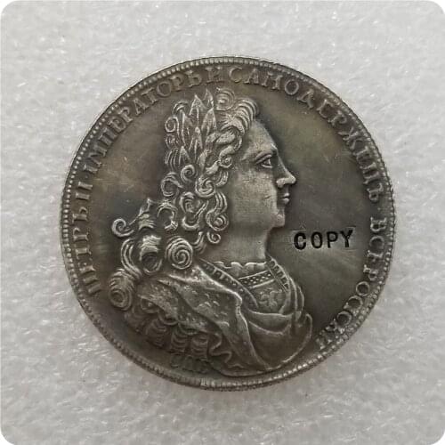 Russia, contemporary medaille, Peter II, 1727 poltina Copy Coin commemorative coins-replica coins medal coins collectibles