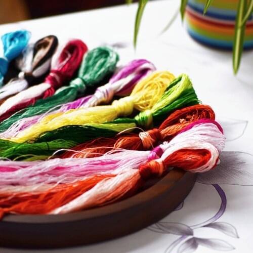 50/100/200 color Embroidery thead DIY Common color Silk Line Branch Manual Embroidery Spiraea Wholesale Embroidery Line