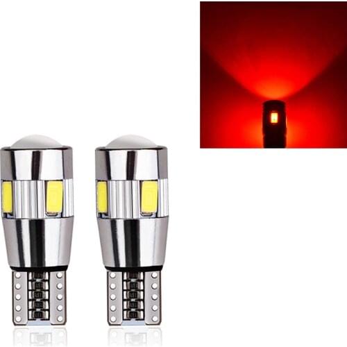 T10 W5W 5630 6SMD Reading Dome Lamp Car LED DC 12V License Plate Bulbs Marker Light Wedge Lights White blue For Car Signal Lamp