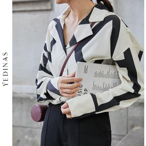 Блузки на пуговицах Yedinas China At AliExpress