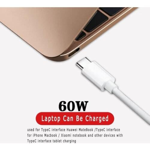 65w 5A USB type C Charger Cable PD Fast Charging Data Line for Laptop Apple MacBook Air IPad Pro Lenovo xiaomi Huawei Samsung