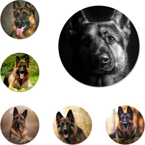 German Shepherd Dog Pattern Icons Pins Badge Decoration Brooches Metal Badges For Clothes Backpack Decoration 58mm
