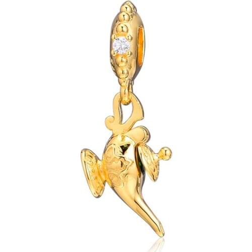 Golden Shine Jewelry Pendant Silver Charms for Chains Bracelets Pave Stones 925 Sterling Silver Jewelry Making DIY