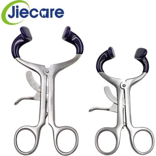 1 PC Surgical Oral Surgery Instruments Dental Mouth Retractor With Silicone Pad Stainless Steel Dental Orthodontic Tools L/S