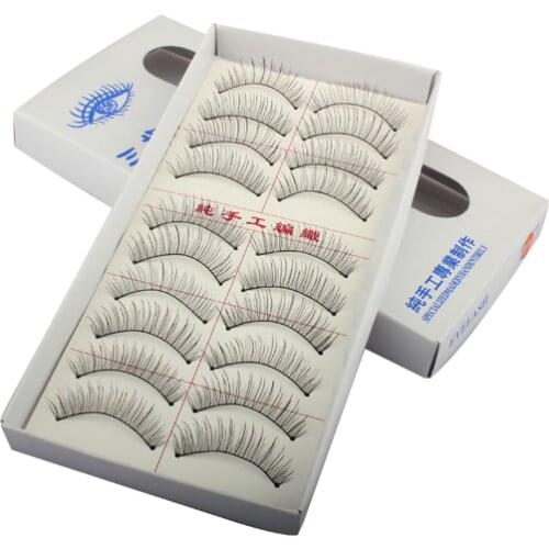 10 Pairs Thin False Eyelashes Fake Eye Lash Extensions Makeup Tool WH998