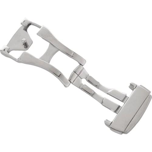 20mm Stainless Steel Deployant Watch Strap Folding Buckle Clasp For Omega, Smooth #20Mm