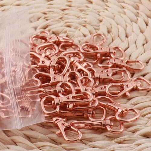 20pcs Lobster Swivel Clasps,20 pcs,1/2" Rose Gold Carabiner Snap Hook Clasps Gate Bag Purse Strap Handbag Hook Swivel Snap Purse