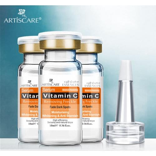 ARTISCARE Vitamin C Whitening Essence Liquid Moisturizer Anti Wrinkle Anti Aging Freckle Cream Lifting Skin VC Serum 3Pcs