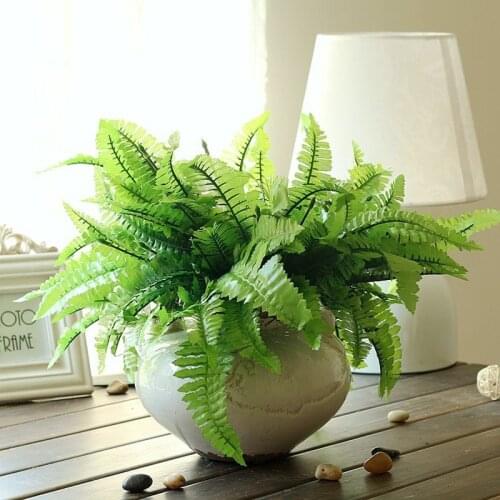 7-fork Green Grass Artificial Plants For Plastic Flowers Household Store Party Decoration