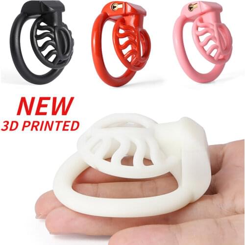 Resin Chastity Belt Device Stop Masturbation Mamba Cock Cage Black Lockable Male BDSM Penis Rings Adult Game Sex Toys For Men