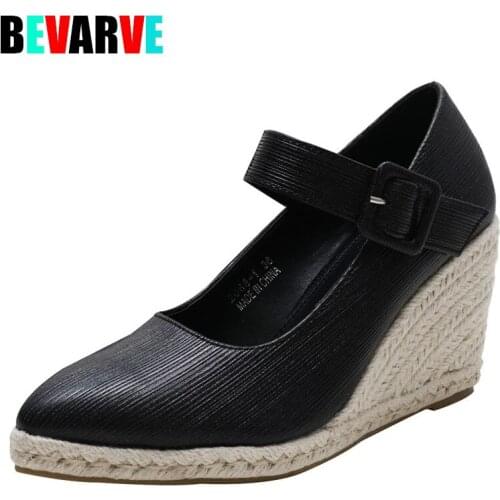 Женские туфли с ремешком BEVARVE China At AliExpress