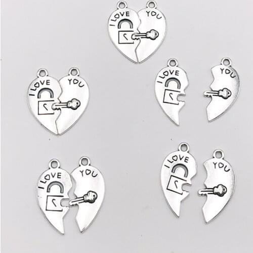 5pcs/lot I Love you Love Quote Key Chain Key Rings Romantic Letter Pendant Keychain Couple Jewelry Valentines Day Gift