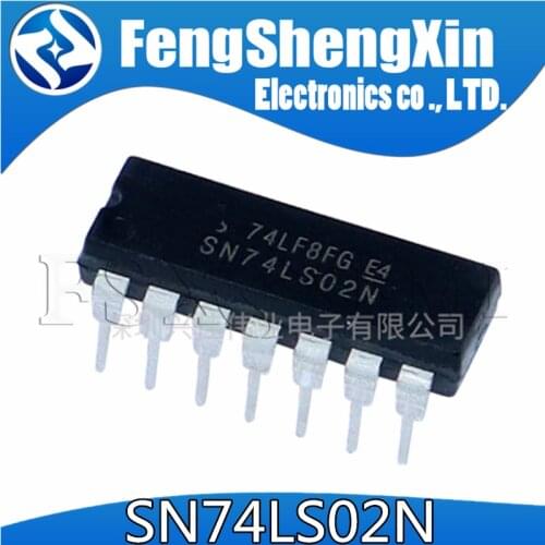 10pcs/lot HD74LS02P DIP-14 HD74LS02 74LS02 SN74LS02N Quad 2-input NOR Gate IC
