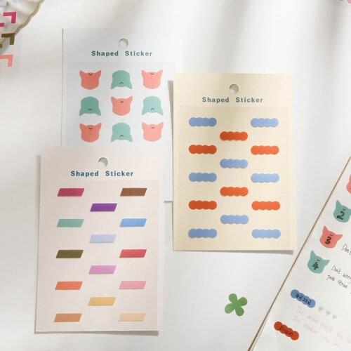 DIY Kawaii Scrapbook Sticker Cute Paper Stationery Stickers For Decoration Scrapbooking Diary Korean Stationery 007