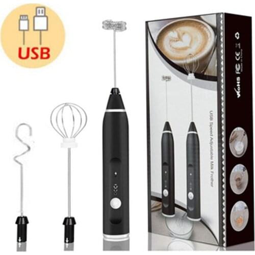 Stainless Electric Hand Mixer Automatic Paint Blender USB Charging Small Household Electric Milk Whisk Baking Milk Frother