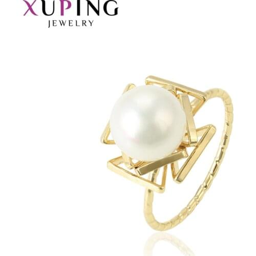 Xuping Exquisite Rings Women Imitation pearl Casual Jewelry Christmas Promotion Temperament Family Gifts 15349