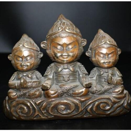 China brass Monkey King crafts statue