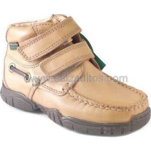 Gorilla beiges leather ankle boots for boy or girl