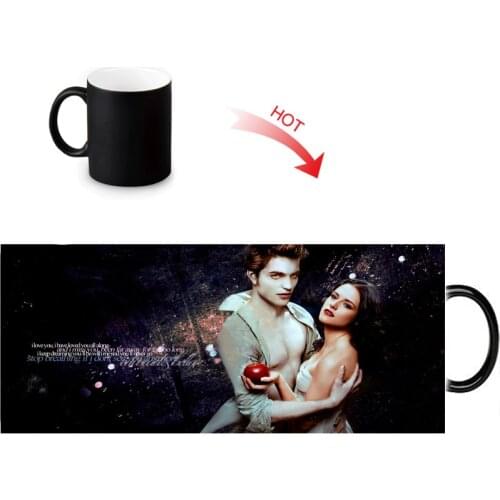 Custom Twilight Pattern Color Change Water Mug 350ml Heat Reveal Coffee Cups Temperature Sensitive magic Mugs