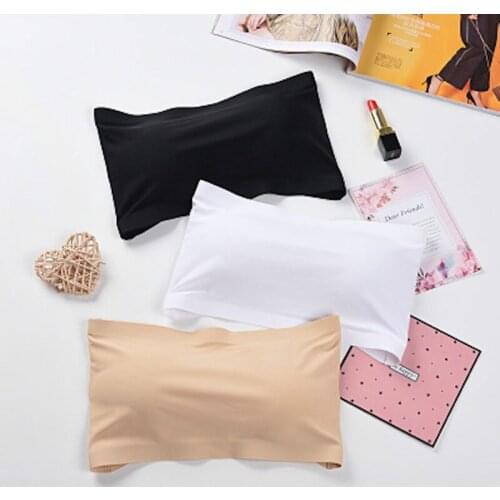 Fashion Underwear Brief Women Wrapped Chest Strapless Bra Stretch Cosy Solid Seamless Bras