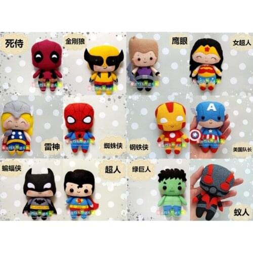 Cartoon heros Fabric Felt kit Non-woven cloth Craft DIY Sewing set Felt Handwork Material DIY needlework supplies