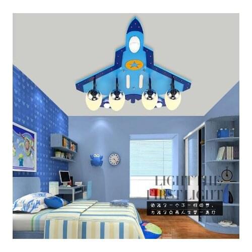 Aircraft male and female kindergarten room ceiling light creative childrens room bedroom cartoon eye protection ceiling light