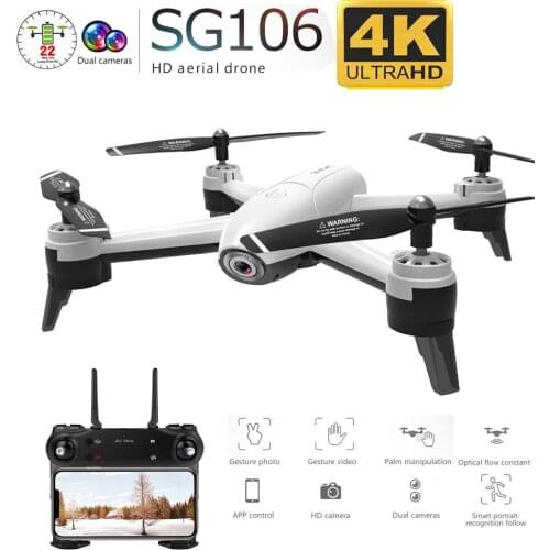 SG106 RC Drone Optical Flow 1080P HD Dual Camera Real Time Aerial Video RC Quadcopter Aircraft Positioning RTF Toys Kids