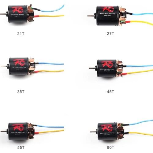 Brush Motor For 1/10 Climbing Car 540 21T 27T 35T 45T 55T 80T TRAXXAS TRX4 Redcat 1/10 D90 D110 SCX10 Rc Car Parts Brush Motor