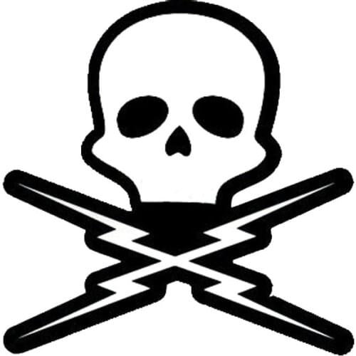 LLY-0905 Death Proof Skull Car Stickers PVC Reflective Cars Motorcycle Sunscreen Waterproof Creativity Self-adhesive Decals