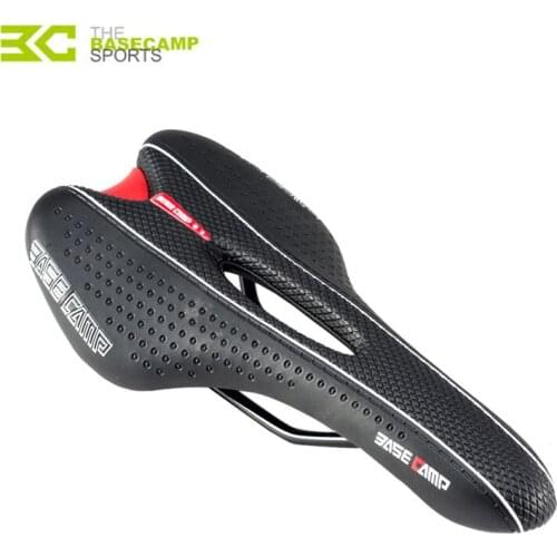 Basecamp Bike Saddle PU Leather Comfortable Cycling Road Mountain MTB Bicycle Seat Hollow Seat Cushion Bike Accessories